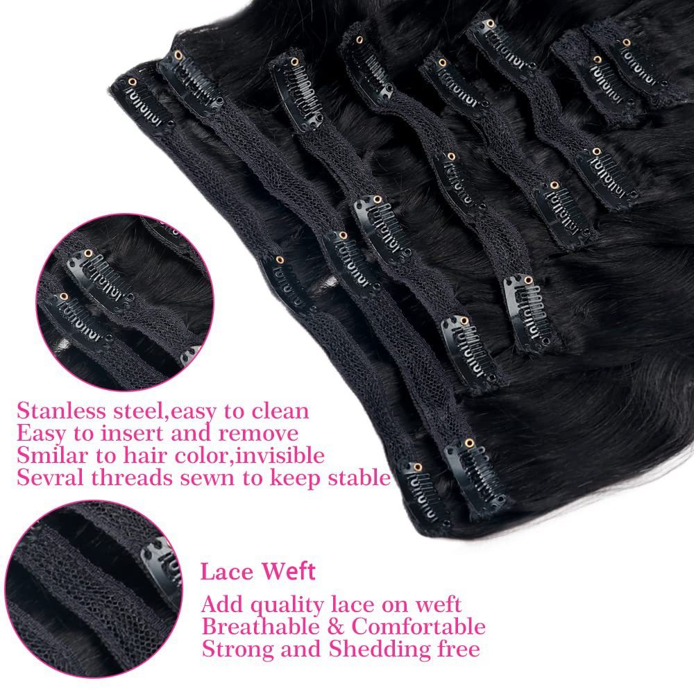 Real Hair Natural Black Real Hair Hair Extension - Image 3