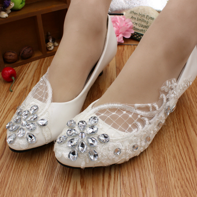 Wedding Dress White Wedding Shoes Girl - Image 5