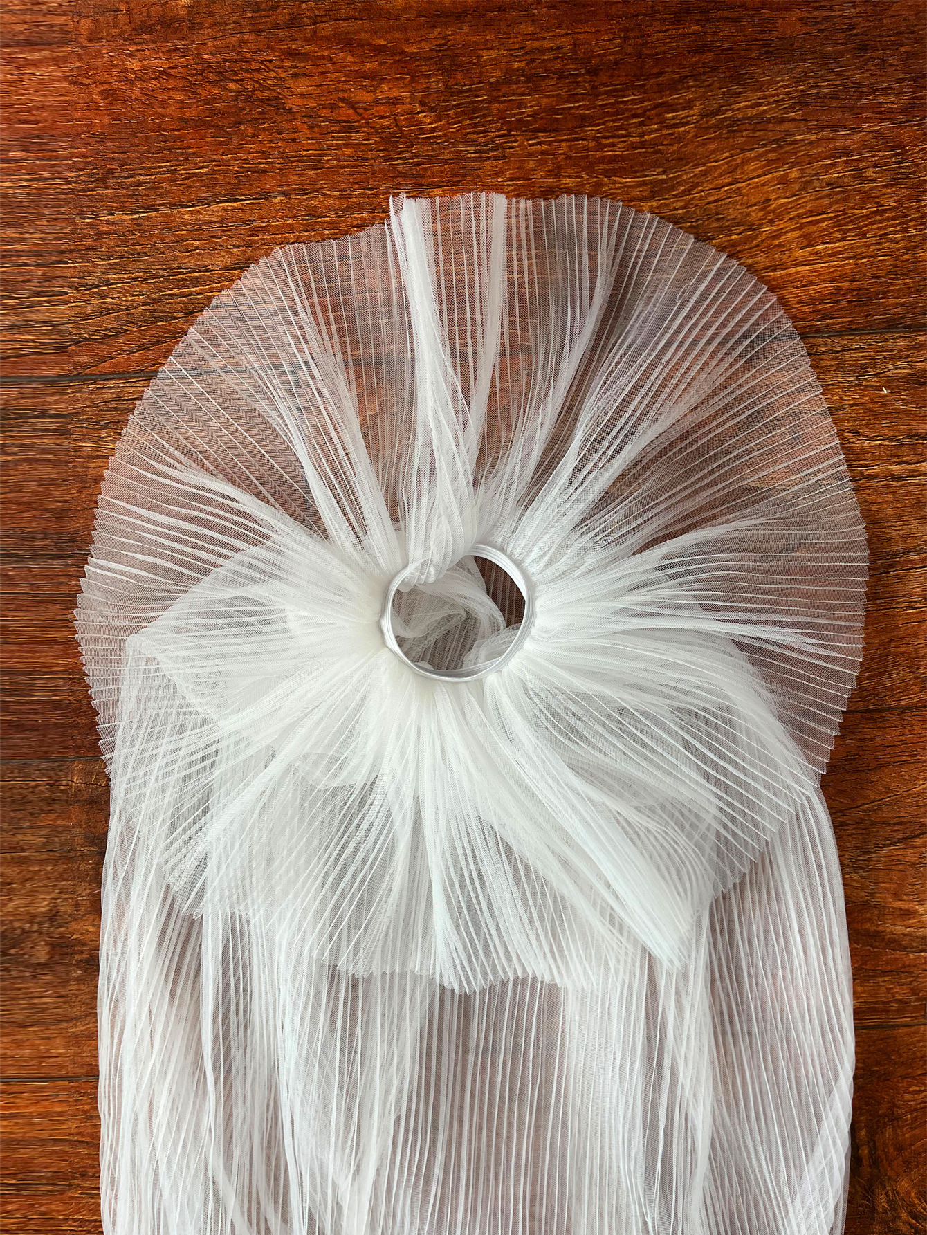 Wedding Dress Pleated Bell Sleeve - Image 4