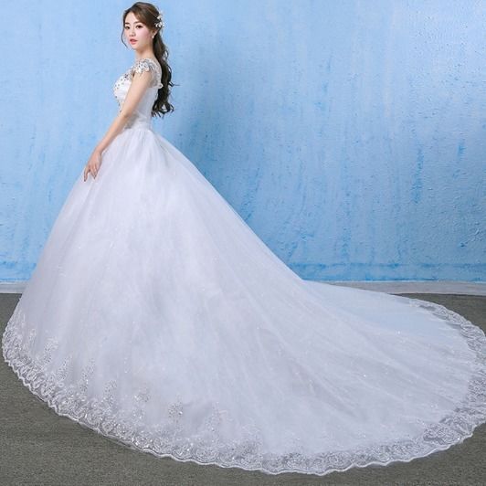 Luxury Wedding Dress With Fat Diamonds Embellished Summer And Spring One-shoulder Wedding Dress - Image 2