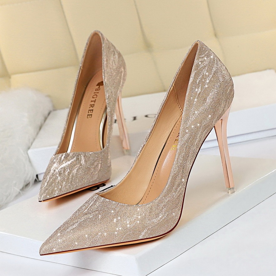 Champagne Main Wedding Bridal Shoes Wedding Shoes - Image 3