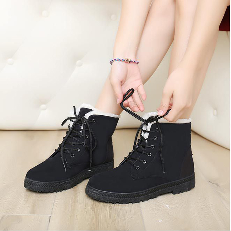 Winter Snow Boots With Warm Plush Ankle Boots For Women Shoes - Image 10