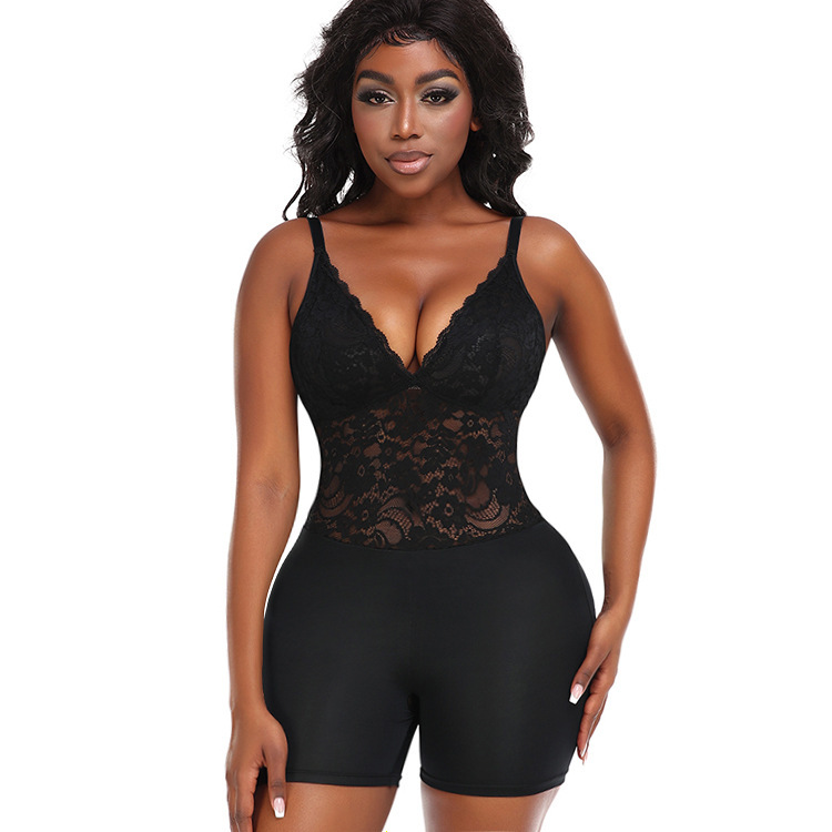 Plus Size Body Shaping Hip Lace Tight Braces Jumpsuit - Image 8