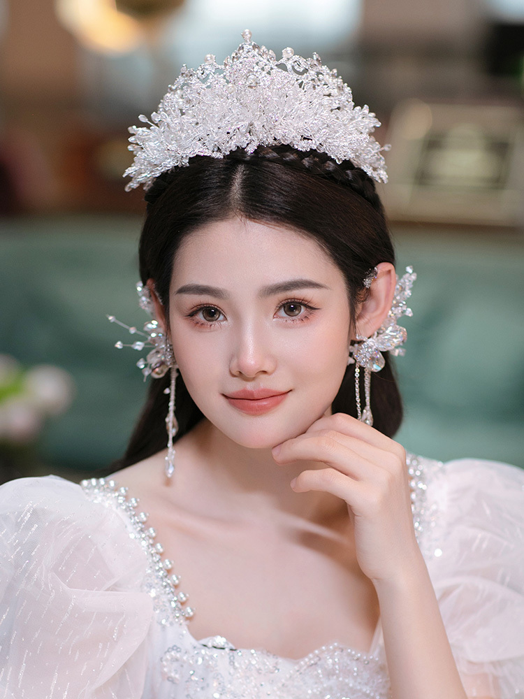 Handmade Crown Luxury Beaded Wedding Wedding Dress Hair Accessories - Image 5