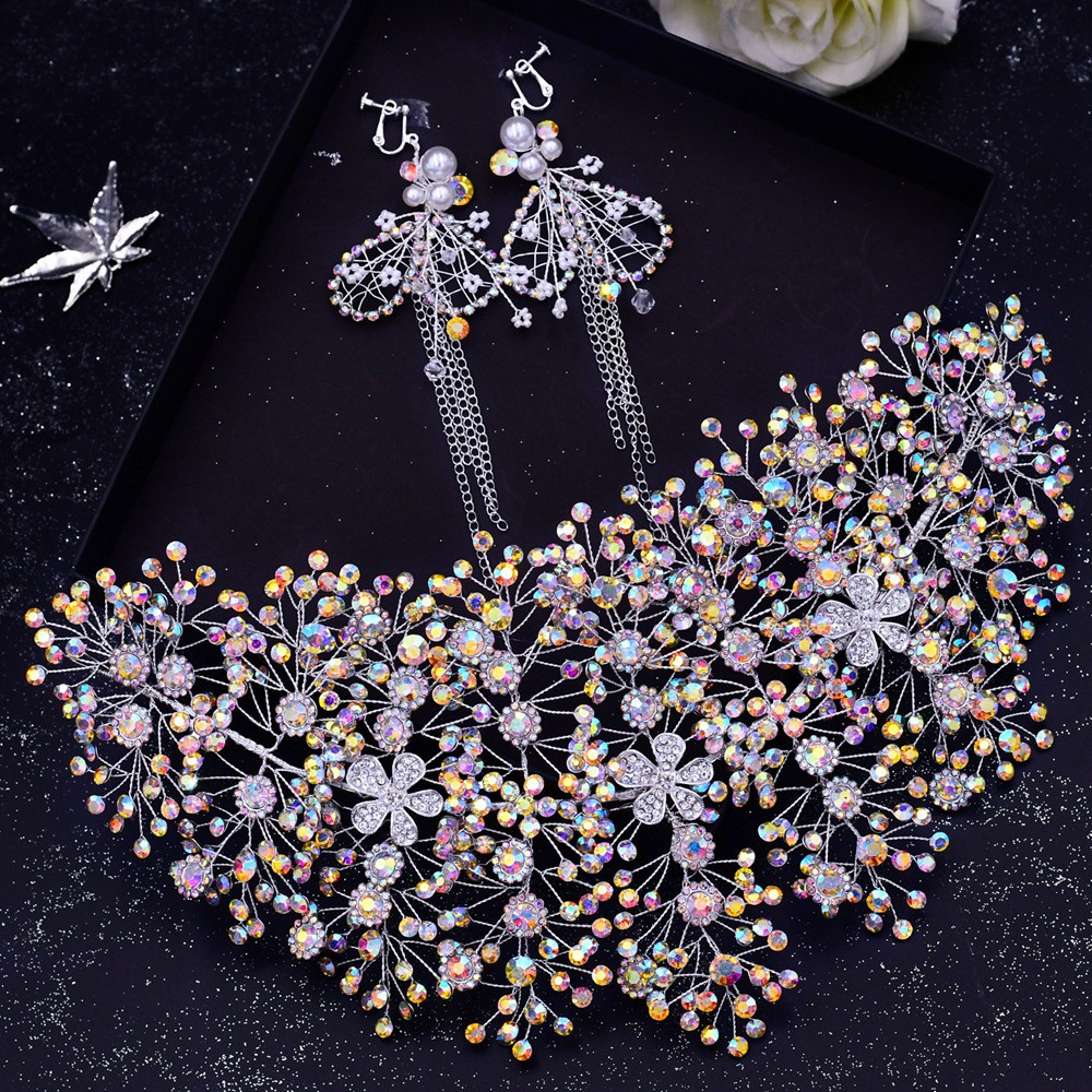 European And American Wedding Rhinestone Handmade Hair Accessories Wedding Dress - Image 2