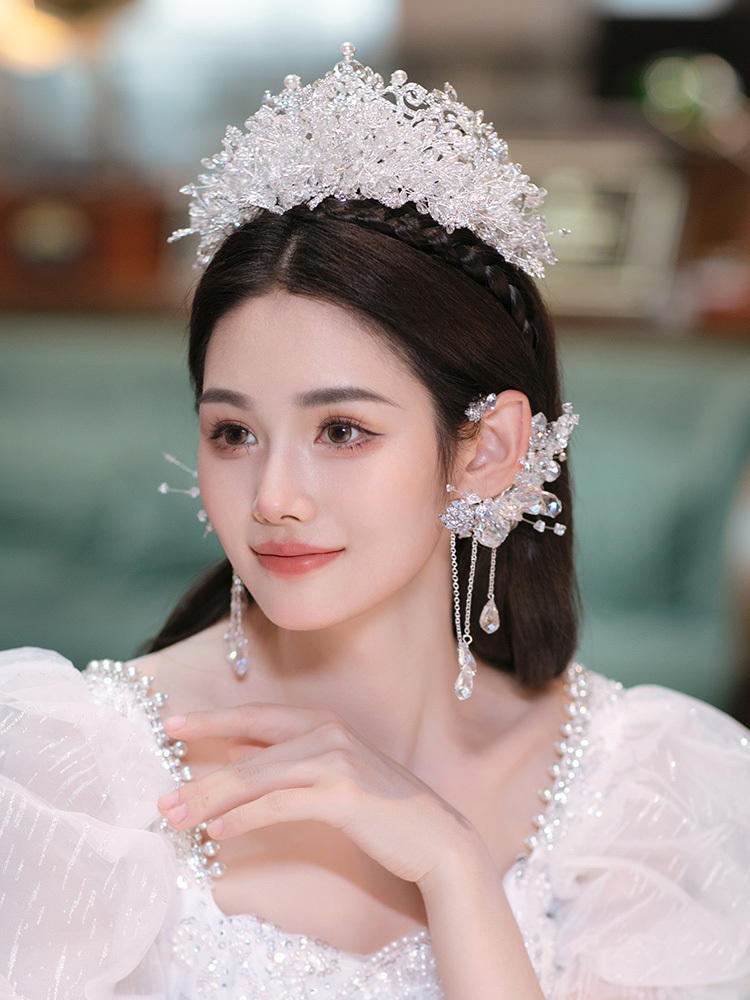 Handmade Crown Luxury Beaded Wedding Wedding Dress Hair Accessories - Image 2