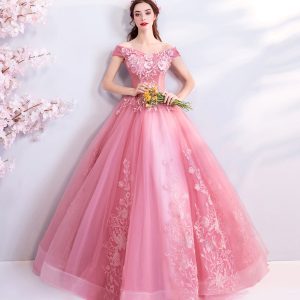 Off-shoulder Bridal Floor-length Yarn Wedding Toast Dress Wedding Dinner Dress