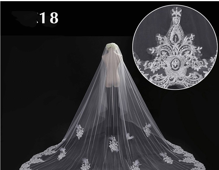 Bridal Wedding Dress Long Tail Luxury Super Fairy Wedding Veil - Image 8