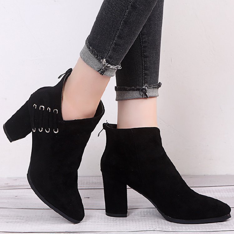 Fashion Ankle Boots Women Pointed-toe Zipper Shoes Lady - Image 2