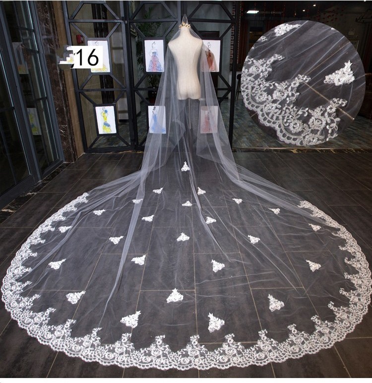 Bridal Wedding Dress Long Tail Luxury Super Fairy Wedding Veil - Image 6