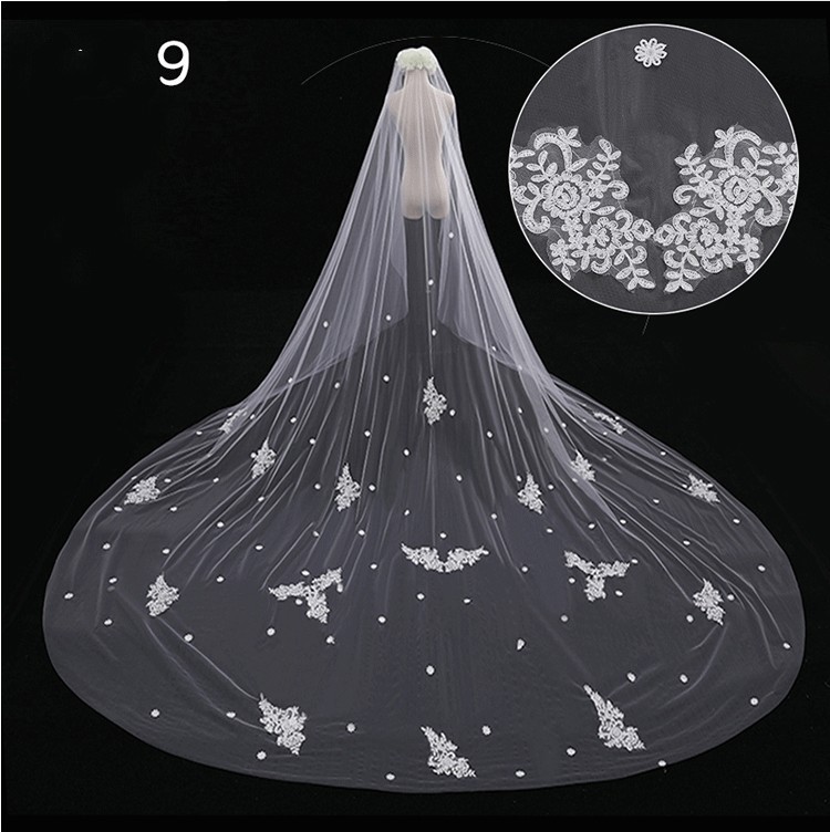 Bridal Wedding Dress Long Tail Luxury Super Fairy Wedding Veil - Image 5