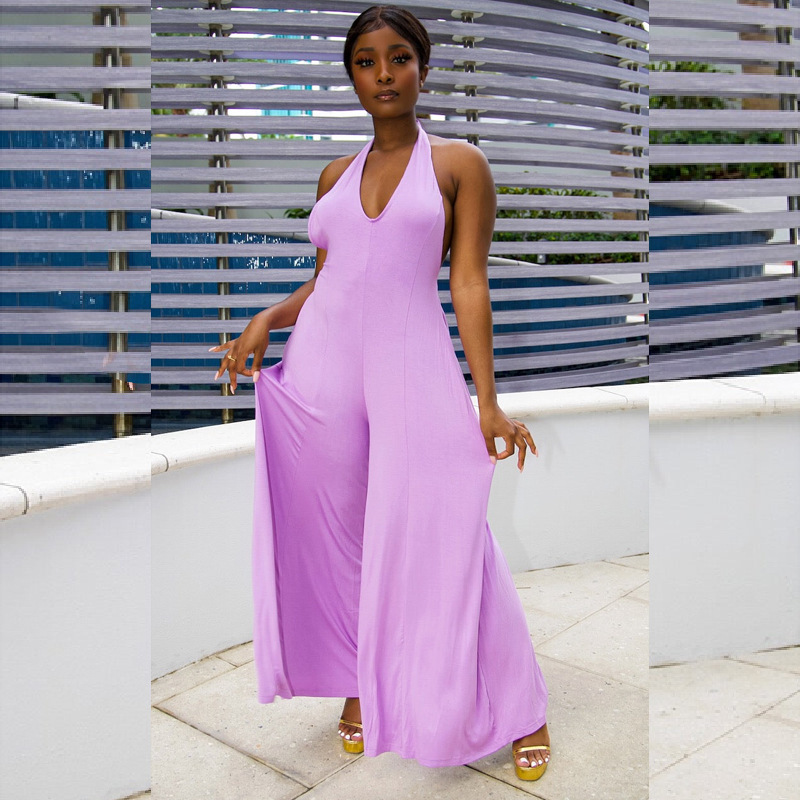 Sleeveless Wide Leg Jumpsuit Top Size Jumpsuit Thigh Pants - Image 5