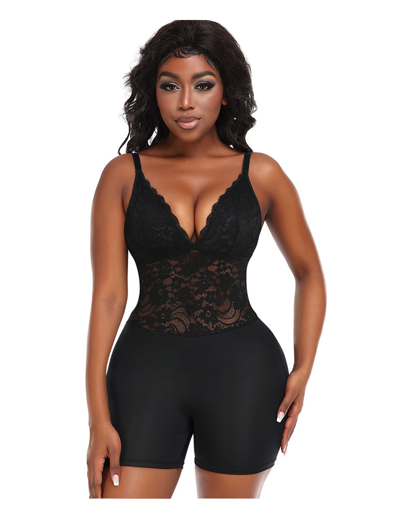 Plus Size Body Shaping Hip Lace Tight Braces Jumpsuit - Image 10
