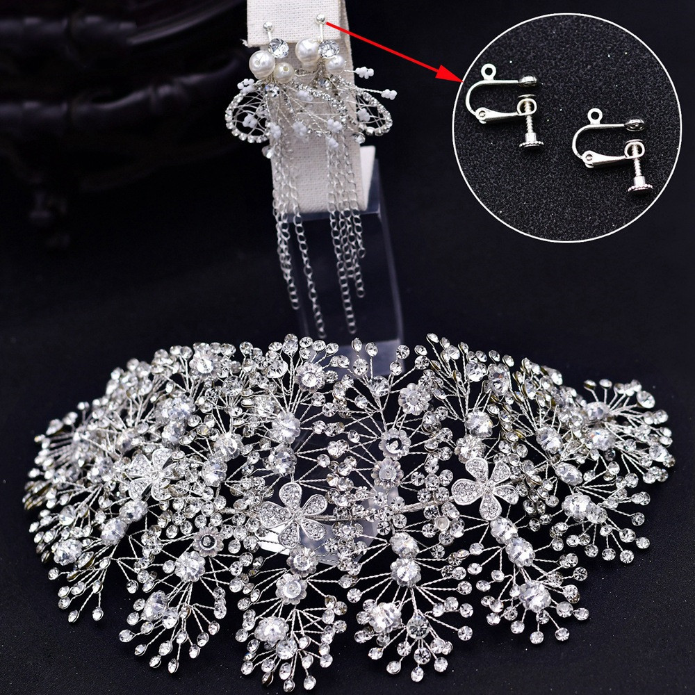 European And American Wedding Rhinestone Handmade Hair Accessories Wedding Dress - Image 7