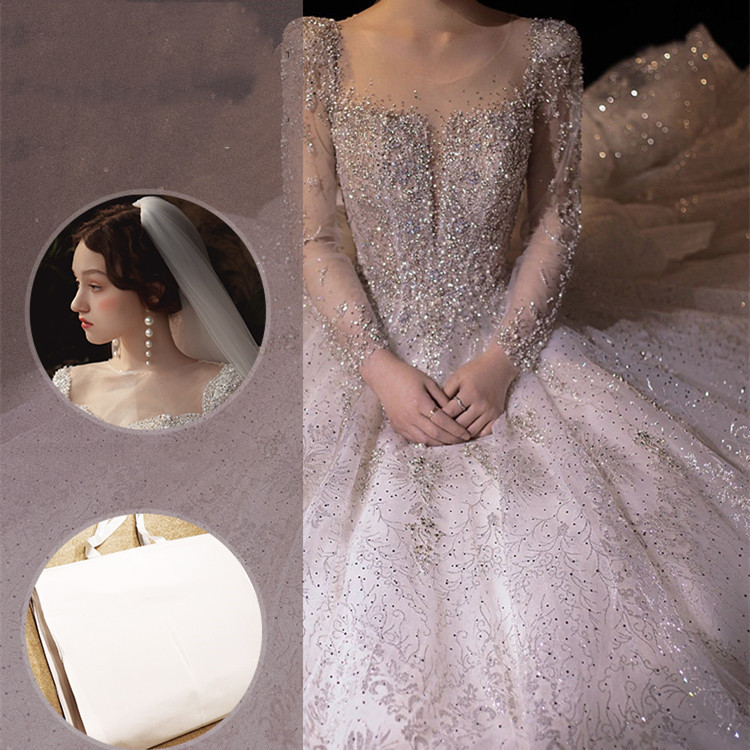 Women's Temperament And Fashion Large Trailing Long-sleeved Dresses - Image 2