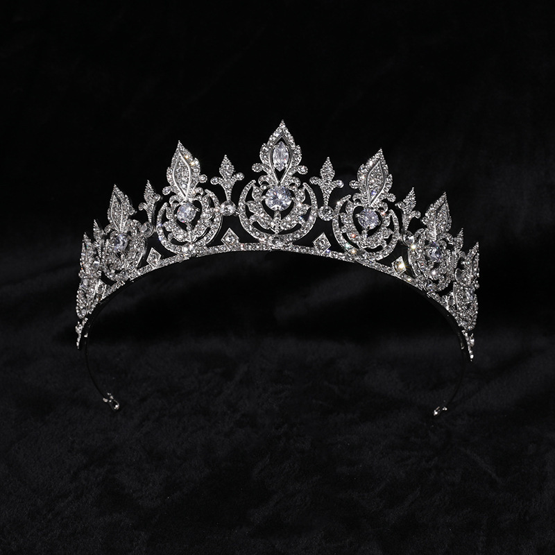 Zircon Crown Flower Hair Accessories Wedding Wedding Dress - Image 3