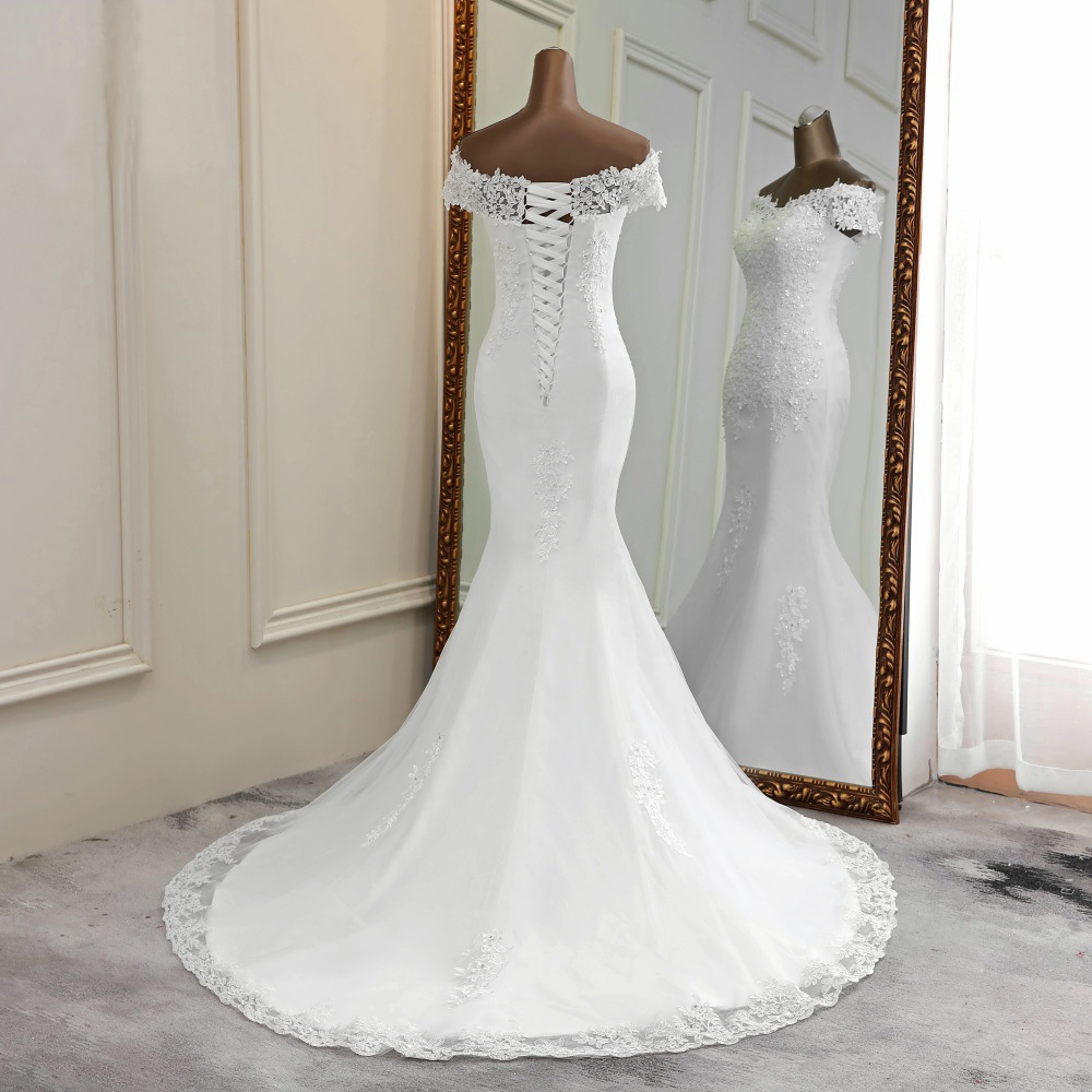 Tube Top Bridal Slim Wedding Dress Mermaid Lace Wedding Dress - Image 5
