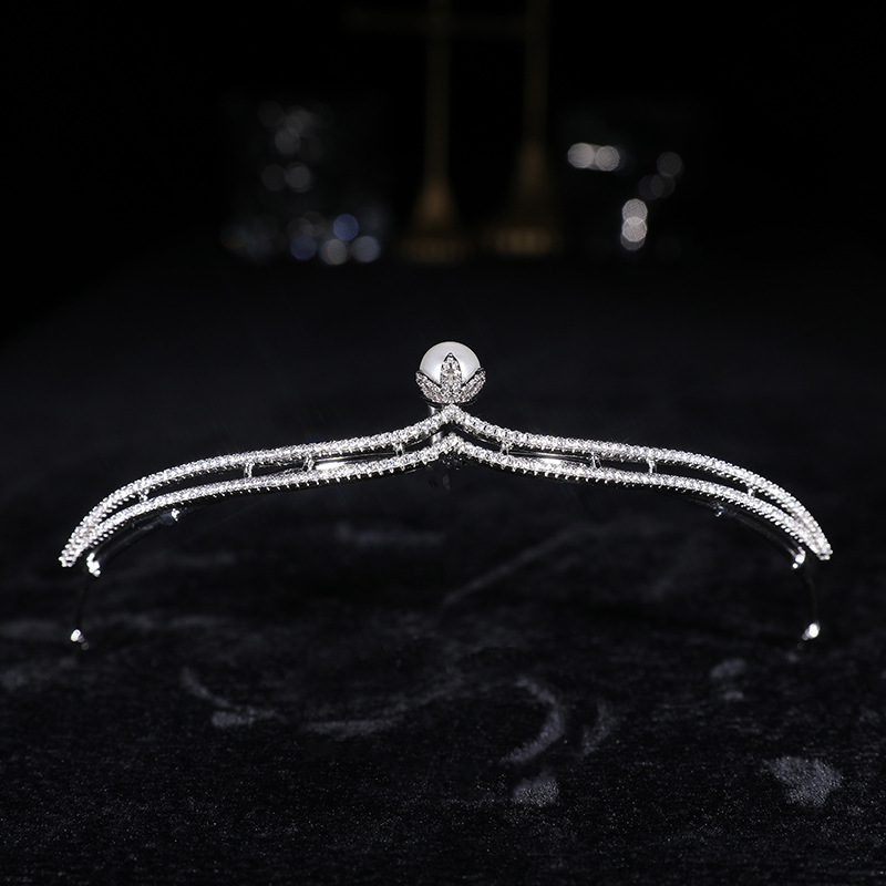 Zircon Crown Flower Hair Accessories Wedding Wedding Dress - Image 4